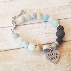 Faith over fear diffuser bracelet